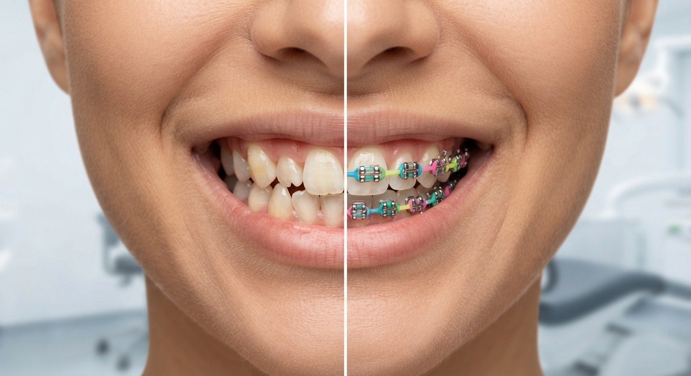 Antes y después: ortodoncia con brackets
